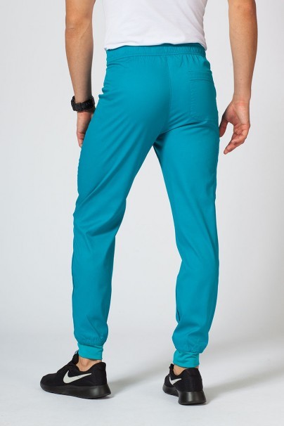 Men's Maevn Matrix scrub jogger trousers teal blue-1