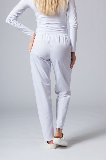 Women’s Sunrise Uniforms Basic Classic scrubs set (Light top, Regular trousers) white-9