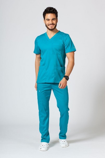 Men's Maevn Matrix Men scrub top teal blue-5