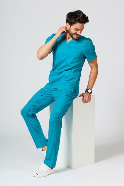 Men's Maevn Matrix Men scrub top teal blue-7