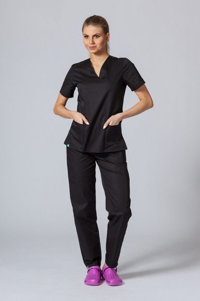 Women's Sunrise Uniforms Basic Regular scrub trousers black-3
