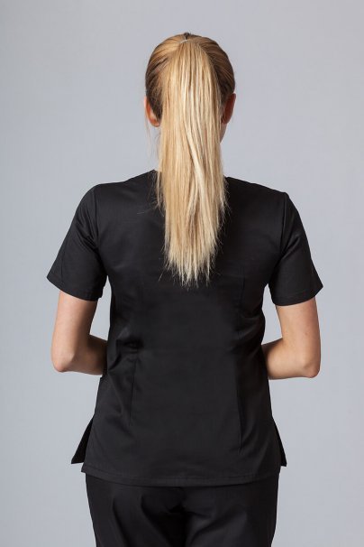Women’s Sunrise Uniforms Basic Classic scrubs set (Light top, Regular trousers) black-3