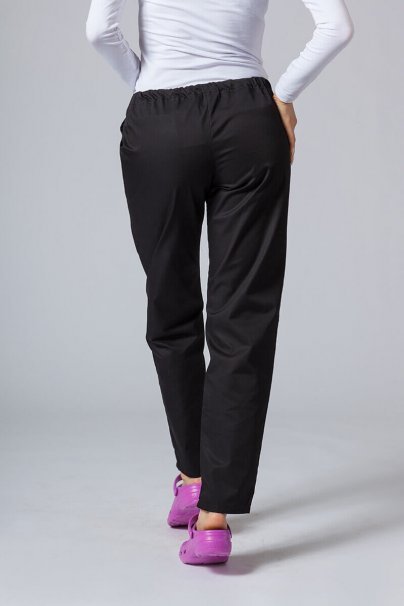 Women’s Sunrise Uniforms Basic Classic scrubs set (Light top, Regular trousers) black-7