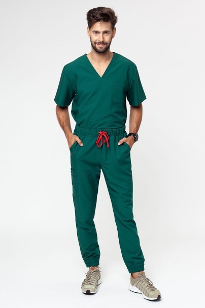 Men’s Sunrise Uniforms Premium Dose scrub top bottle green-4