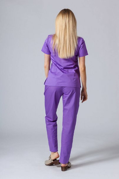 Women’s Sunrise Uniforms Basic Classic scrubs set (Light top, Regular trousers) violet-2