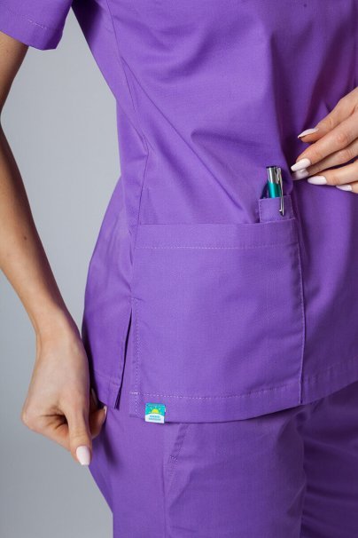 Women’s Sunrise Uniforms Basic Classic scrubs set (Light top, Regular trousers) violet-4