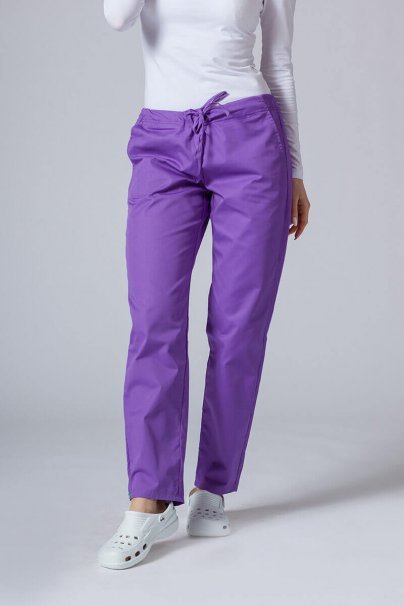 Women’s Sunrise Uniforms Basic Classic scrubs set (Light top, Regular trousers) violet-5