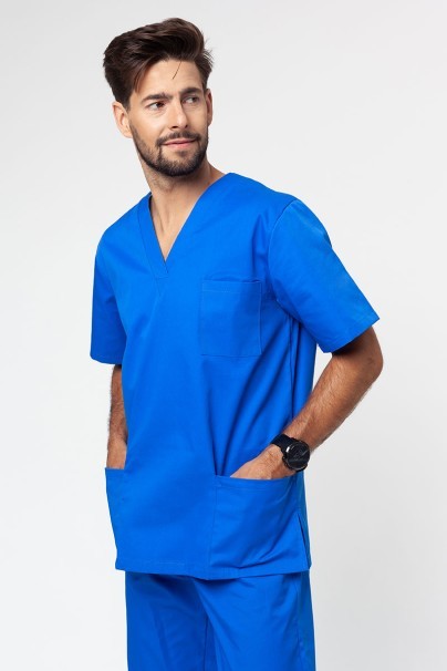 Men’s Sunrise Uniforms Basic Classic scrubs set (Standard top, Regular trousers) royal blue-2