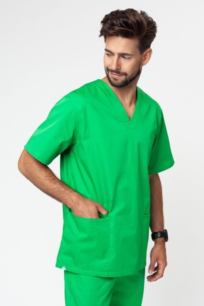 Men’s Sunrise Uniforms Basic Classic scrubs set (Standard top, Regular trousers) apple green-2