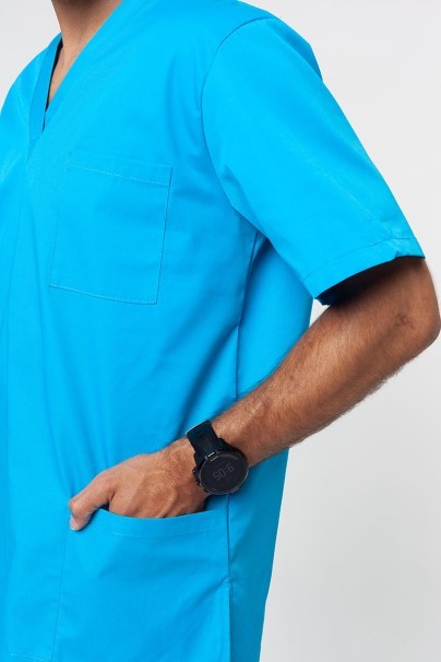 Men’s Sunrise Uniforms Basic Classic scrubs set (Standard top, Regular trousers) turquise-5