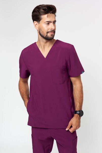 Men’s Adar Uniforms Cargo scrubs set (with Modern top) wine-2