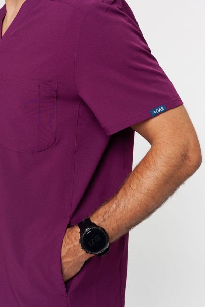 Men’s Adar Modern scrub top wine-3