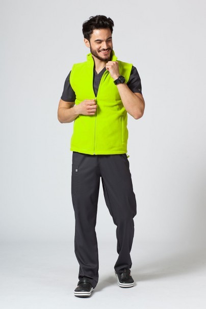 Men’s Malfini Fleece vest lime punch-1