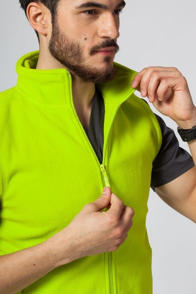 Men’s Malfini Fleece vest lime punch-3