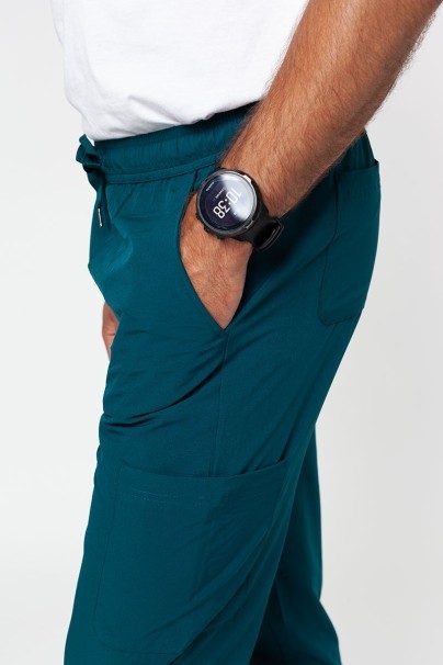 Men’s Adar Uniforms Slim Leg Cargo trousers bottle green-4