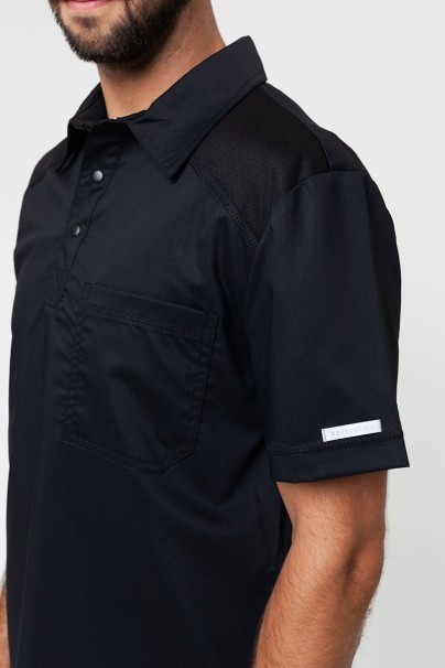 Men's Cherokee Revolution Active Men Polo scrub top black-3