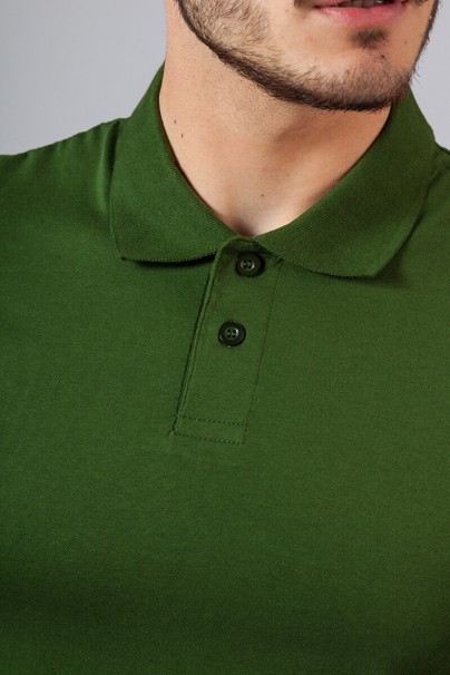 Men’s Malfini Single Jersey polo shirt bottle green-3