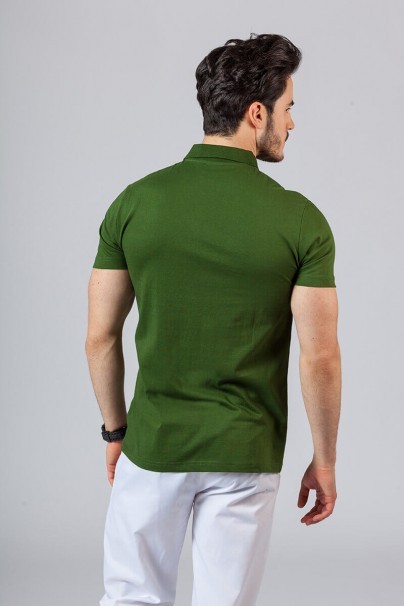 Men’s Malfini Single Jersey polo shirt bottle green-2