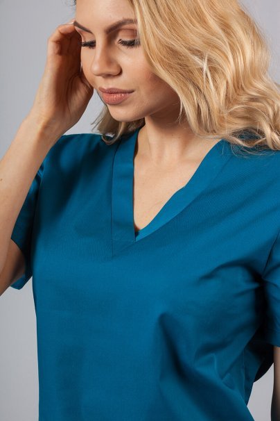 Women’s Sunrise Uniforms Basic Classic scrubs set (Light top, Regular trousers) caribbean blue-4