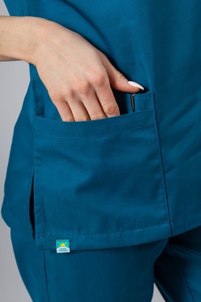 Women’s Sunrise Uniforms Basic Classic scrubs set (Light top, Regular trousers) caribbean blue-8