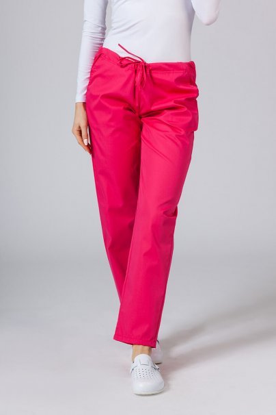 Women’s Sunrise Uniforms Basic Classic scrubs set (Light top, Regular trousers) raspberry-5