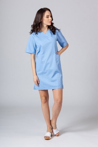 Women’s Sunrise Uniforms classic scrub dress ceil blue-2