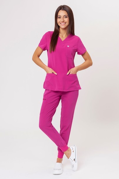 Women's Uniforms World 518GTK™ Phillip On-Shift scrub top raspberry-5