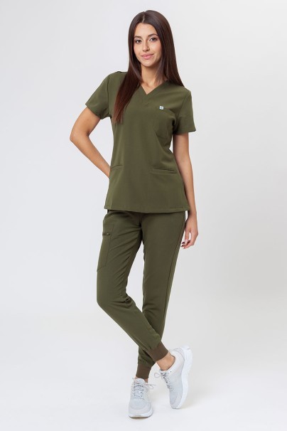 Women's Uniforms World 518GTK™ Phillip On-Shift scrub top olive-5