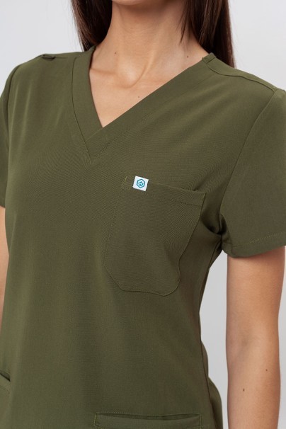 Women's Uniforms World 518GTK™ Phillip On-Shift scrub top olive-2