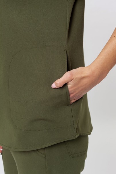 Women's Uniforms World 518GTK™ Avant On-Shift scrub top olive-5