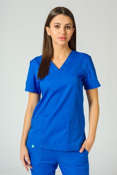 Women's Sunrise Uniforms Basic Jogger scrubs set (Light top, Easy trousers) royal blue-2
