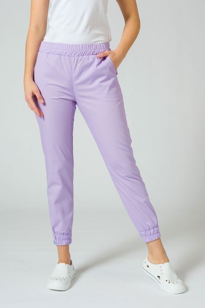 Women's Sunrise Uniforms Basic Jogger scrubs set (Light top, Easy trousers) lavender-7