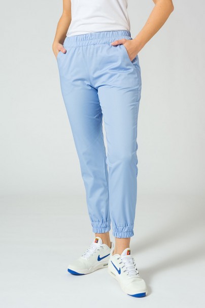 Women's Sunrise Uniforms Basic Jogger scrubs set (Light top, Easy trousers) ceil blue-6