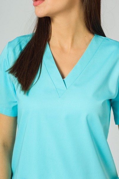 Women's Sunrise Uniforms Basic Jogger scrubs set (Light top, Easy trousers) aqua-4