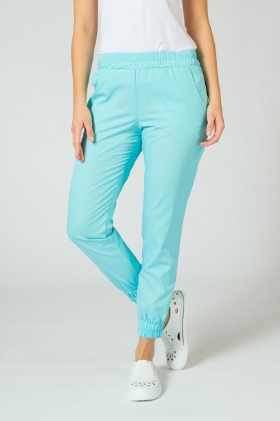 Women's Sunrise Uniforms Basic Jogger scrubs set (Light top, Easy trousers) aqua-6