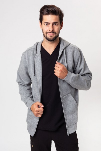 Men’s Malifni Trendy Zipper hoodie dark grey melange-3