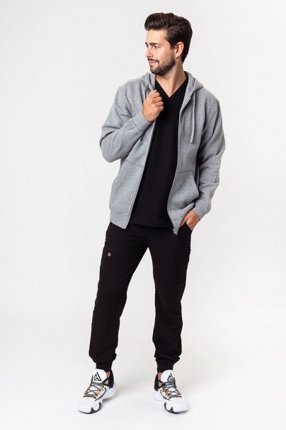 Men’s Malifni Trendy Zipper hoodie dark grey melange-2