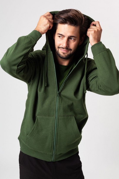 Men’s Malifni Trendy Zipper hoodie bottle green-3