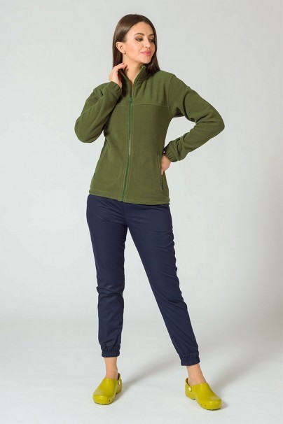 Women’s Malfini Fleece top bottle green-1