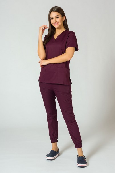 Women's Sunrise Uniforms Easy jogger scrub trousers burgundy-3