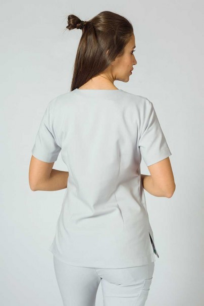 Women’s Sunrise Uniforms Premium Joy scrubs top quiet grey-1