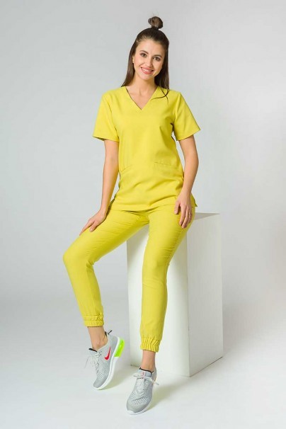 Women’s Sunrise Uniforms Premium Joy scrubs top yellow-3