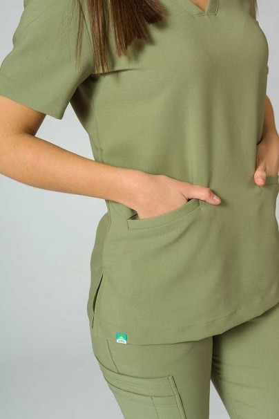 Women’s Sunrise Uniforms Premium Joy scrubs top olive-7