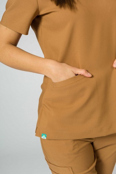 Women’s Sunrise Uniforms Premium Joy scrubs top brown-10