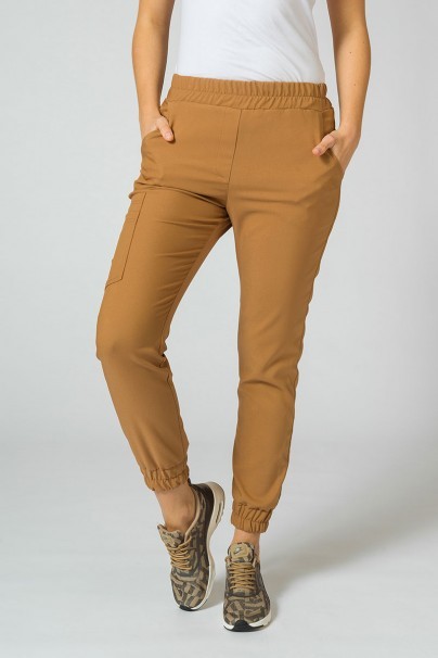 Women's Sunrise Uniforms Premium scrubs set (Joy top, Chill trousers) brown-9
