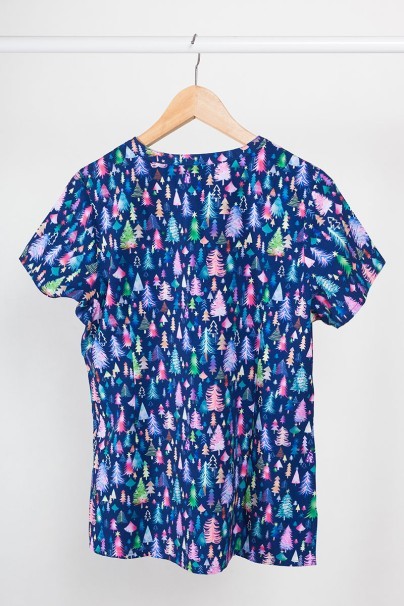 Women’s Maevn Prints scrub top tree fest-2