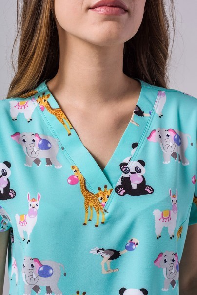 Women’s Maevn Prints scrub top Bubblicious-4