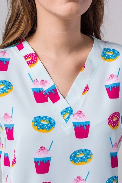 Women’s Maevn Prints scrub top Brain Freeze-3