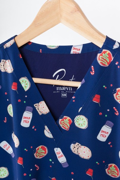 Women’s Maevn Prints scrub top milk and cookies-2