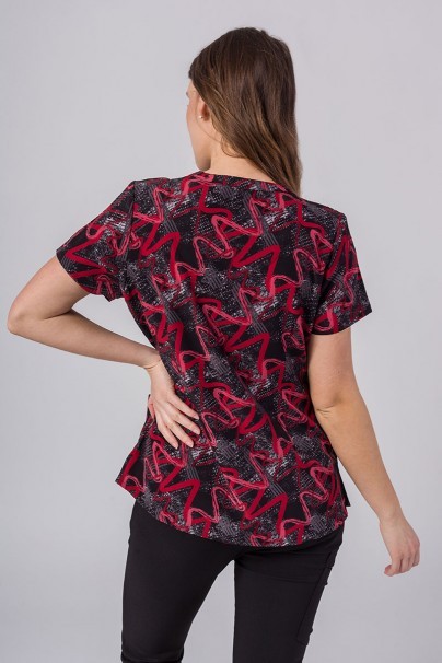 Women’s Maevn Prints scrub top abstract wavy-3